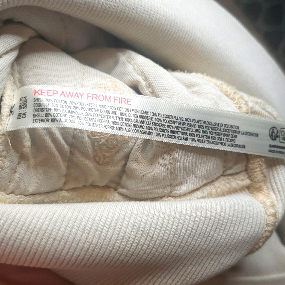 FP Movement Sprint To Finish Quilted Hoodie Medium( Fits Lg XL) Beige - Picture 7 of 8